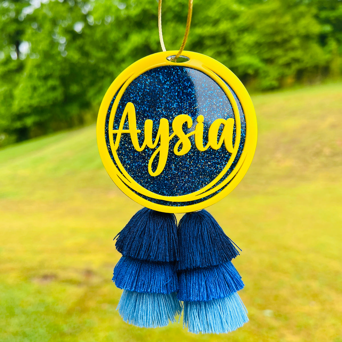Name Bag Charm - Glitter & Confetti