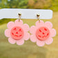 Pumpkin Daisy Earrings
