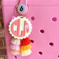 Circle Monogram Bag Charm - Solid Colors
