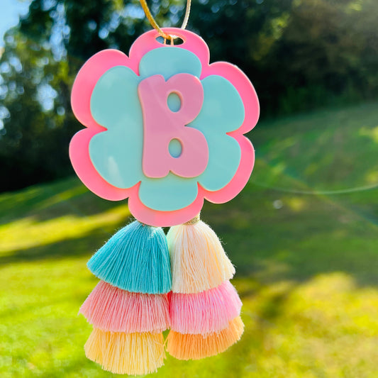 Daisy Initial Bag Charm