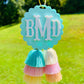Fish Tail Monogram Bag Charm - Solid Colors