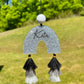 Rainbow Tassel Rearview Mirror Charm - Silver