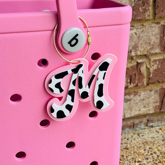 Cow Print Bag Charm
