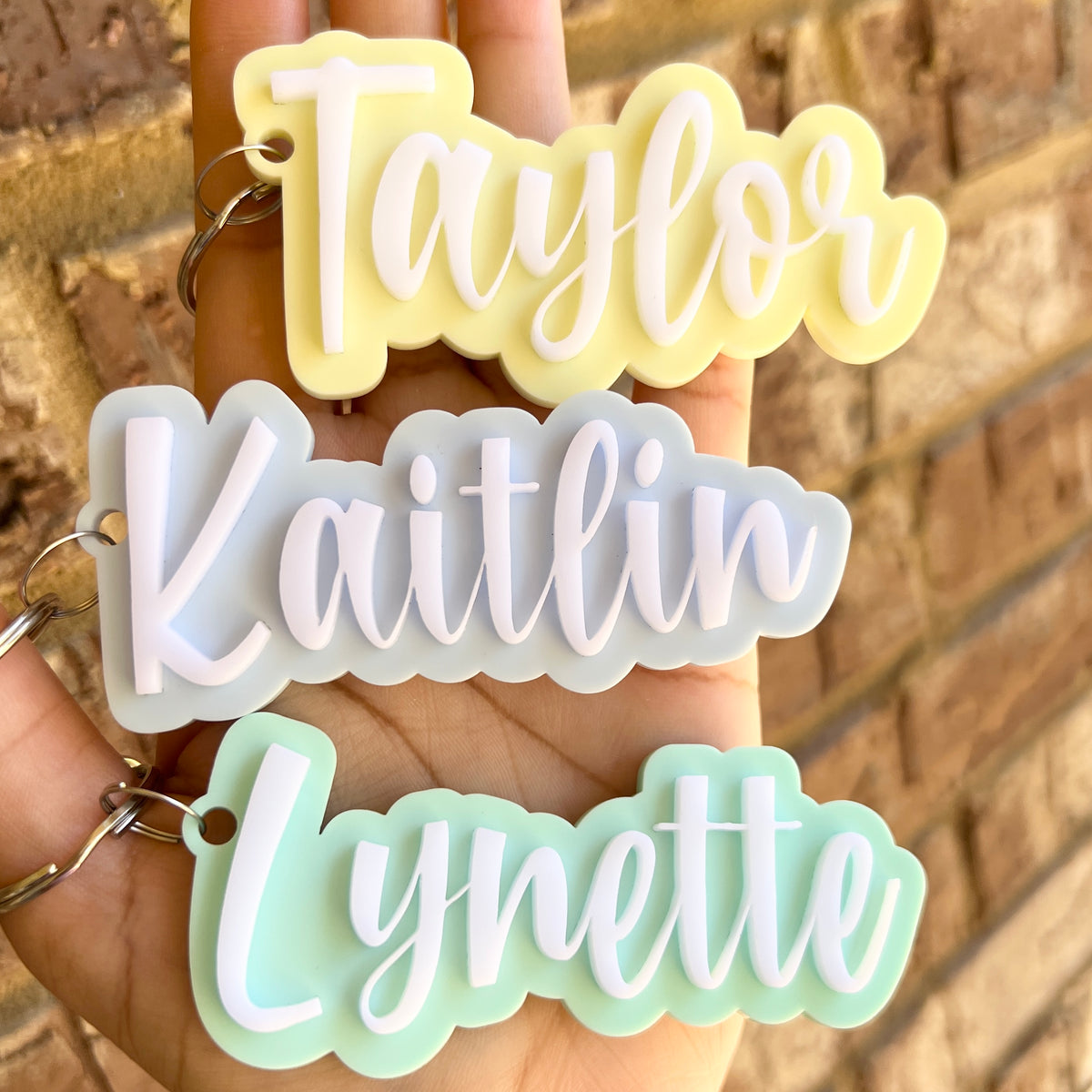 3D Name Keychain/Charm (Pastel Colors)