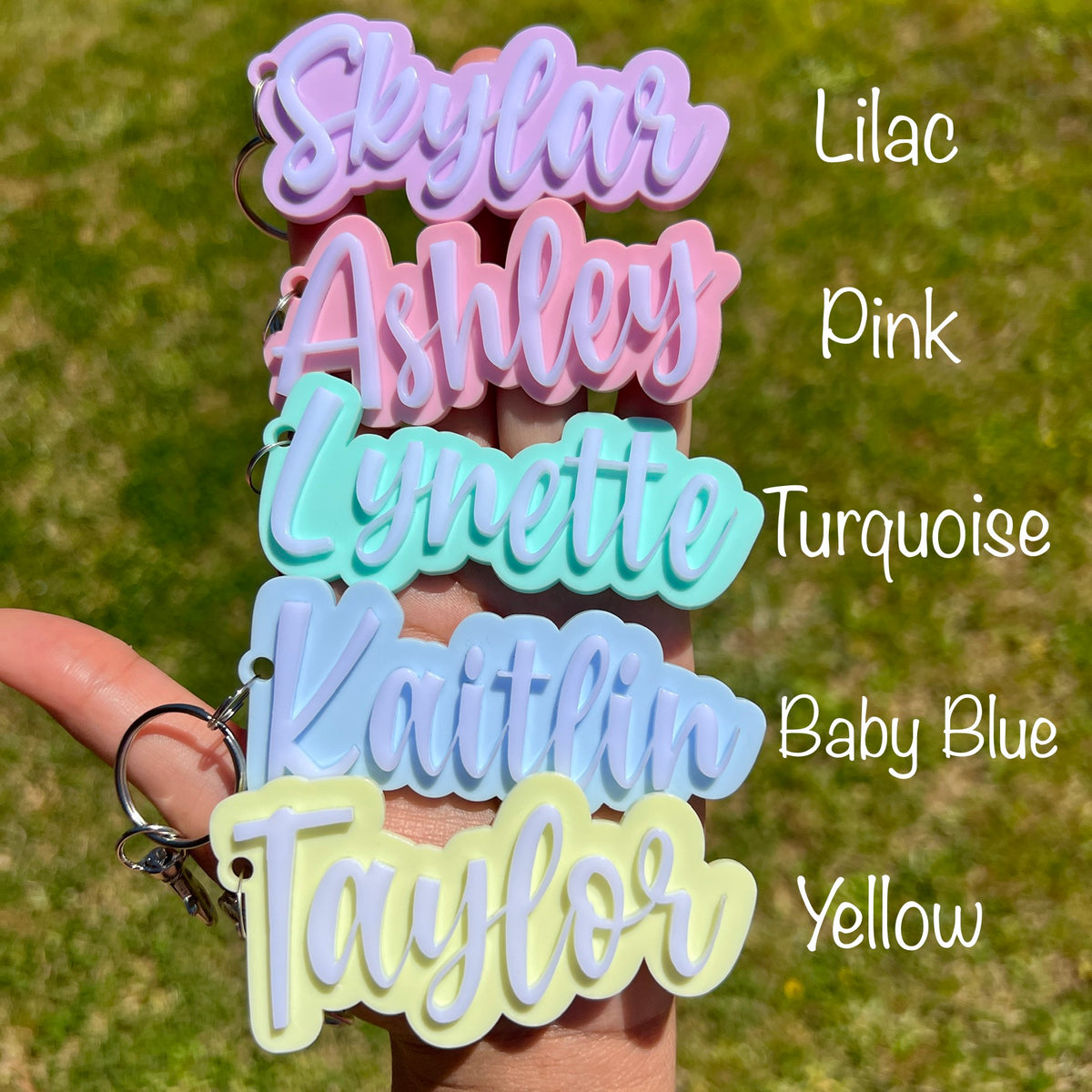 3D Name Keychain/Charm (Pastel Colors)