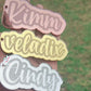 Glitter Name Keychain/Charm (Double-Layered)